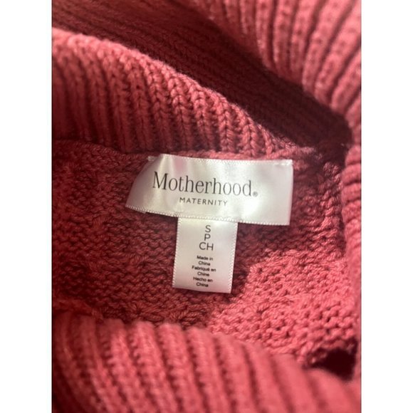 Motherhood Maternity Sweater Cowl Neck Cotton Blend Coral Pink Small - Picture 3 of 8